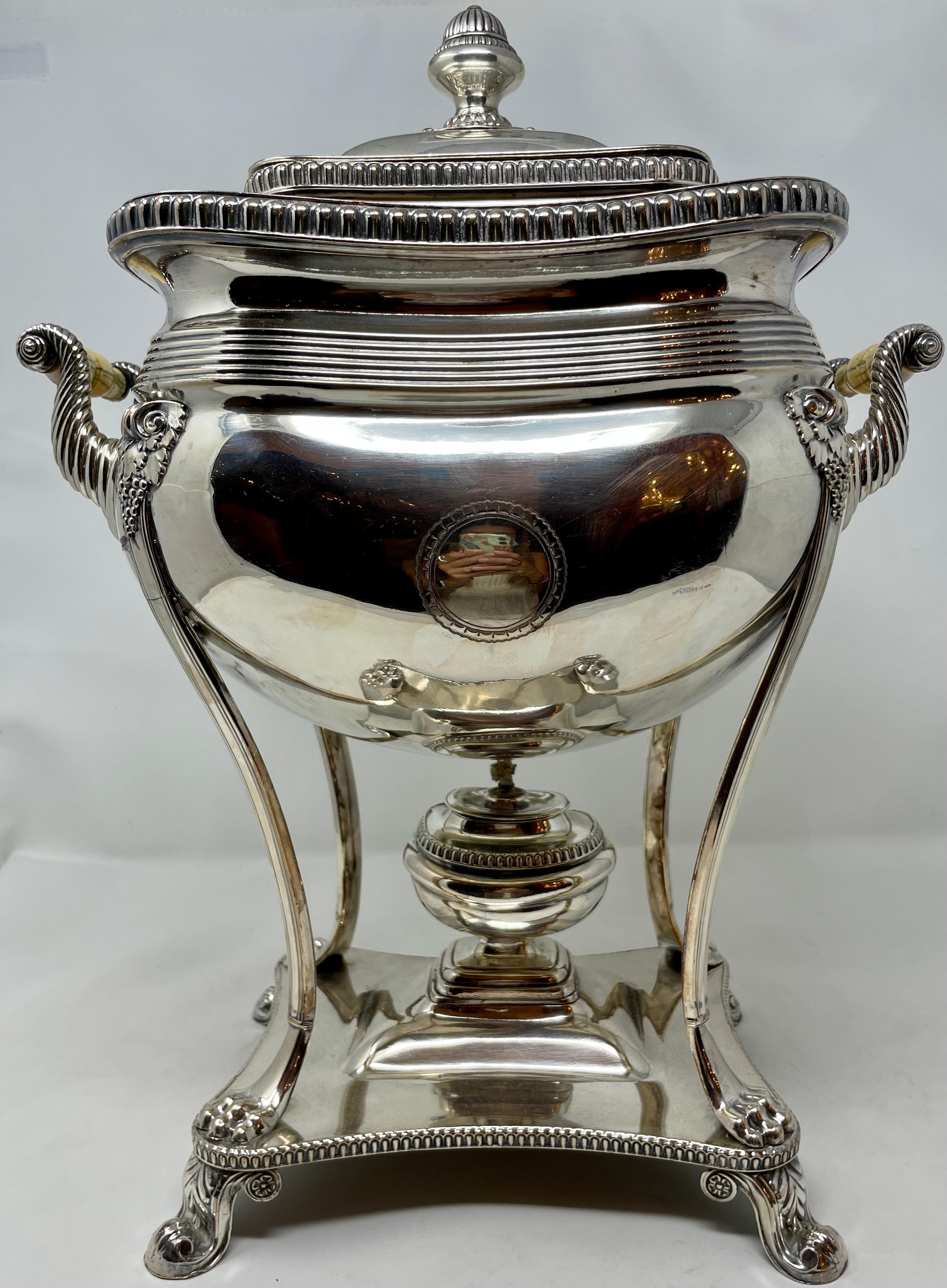 Antique English Sheffield Silver-Plated Hot Water Kettle, circa 1880 2