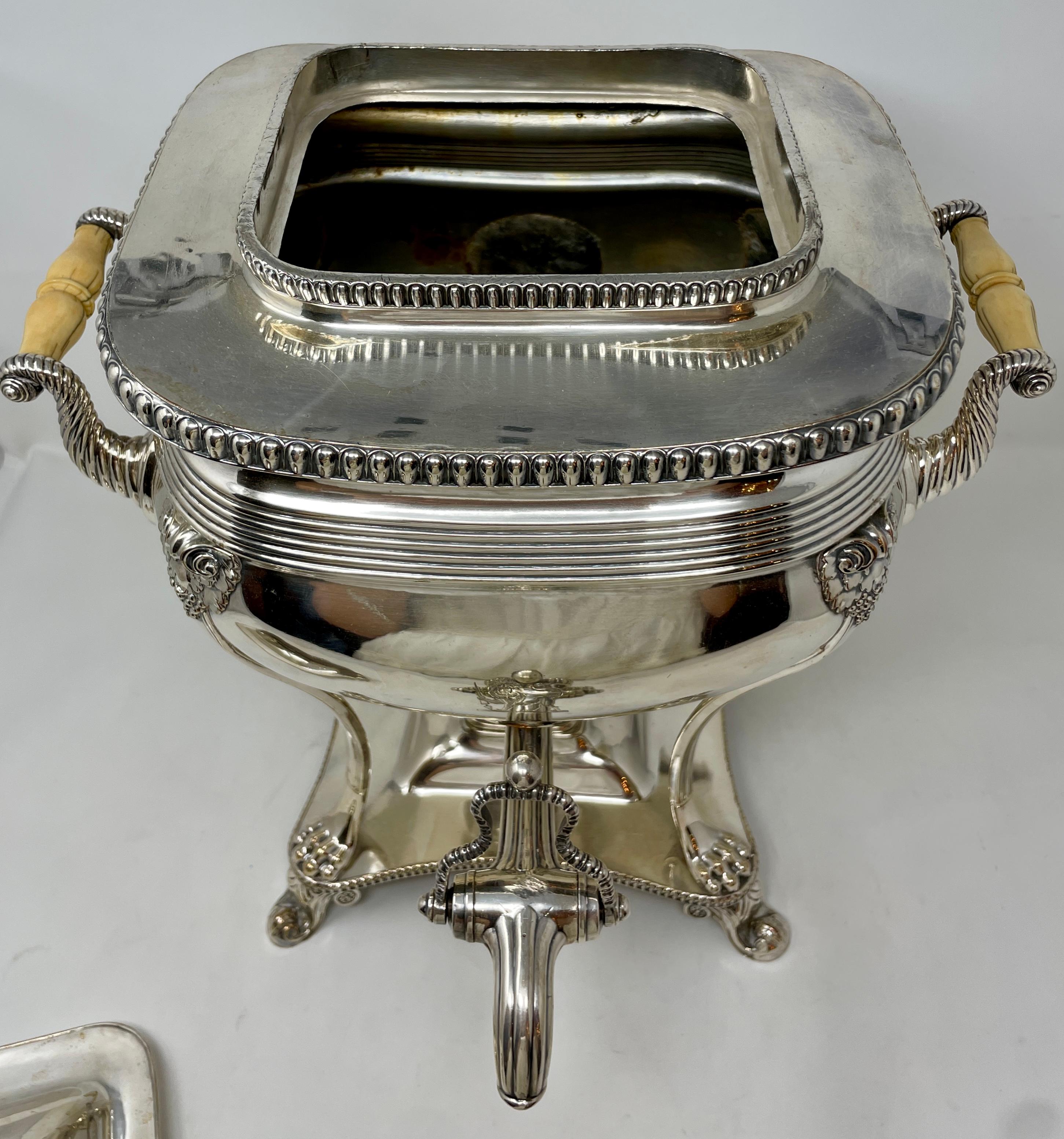 Antique English Sheffield Silver-Plated Hot Water Kettle, circa 1880 3
