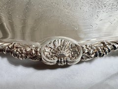 Antique English Sheffield Silver Plated Tray, Circa 1890.