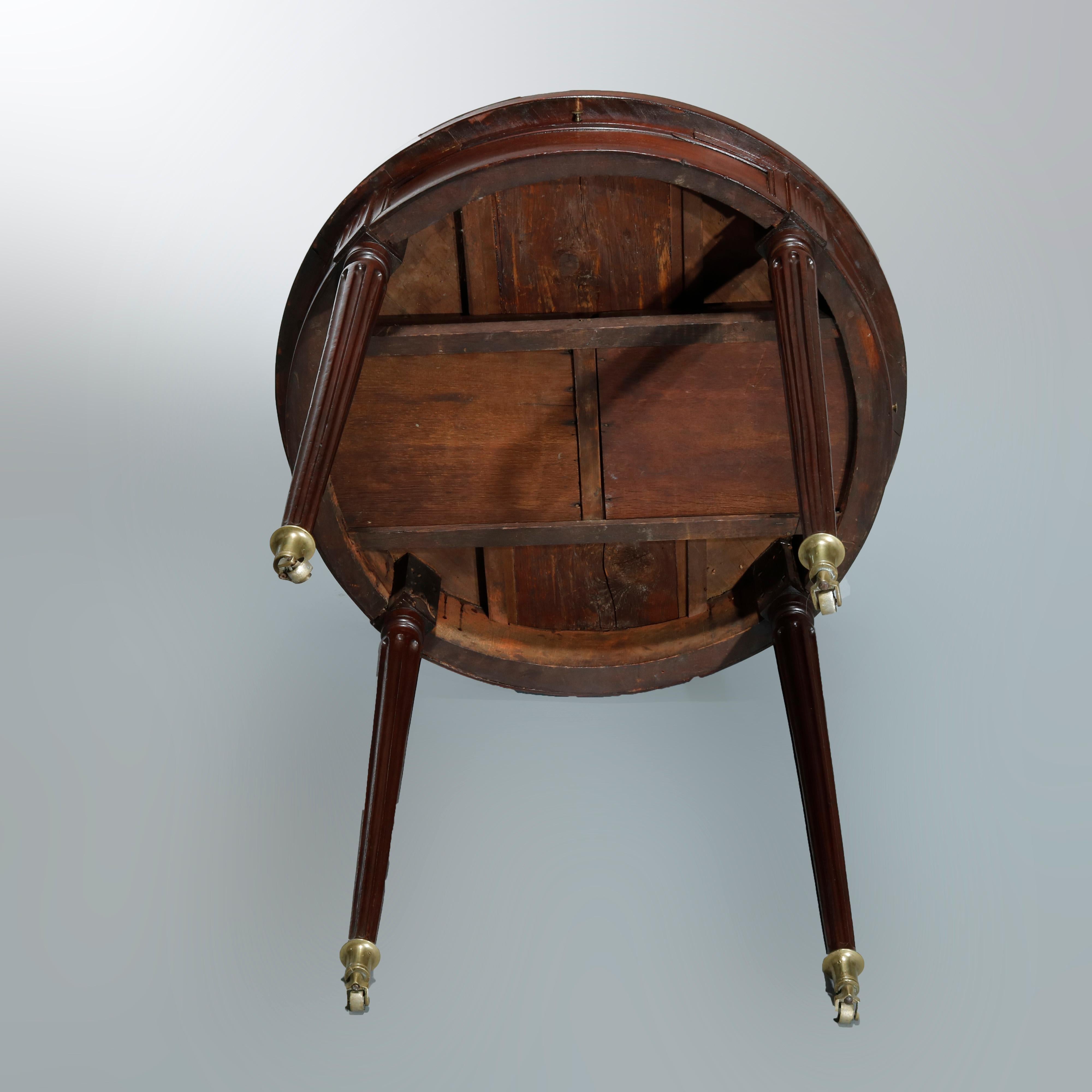 Antique English Sheraton Mahogany Game Table, Circa 1830 7