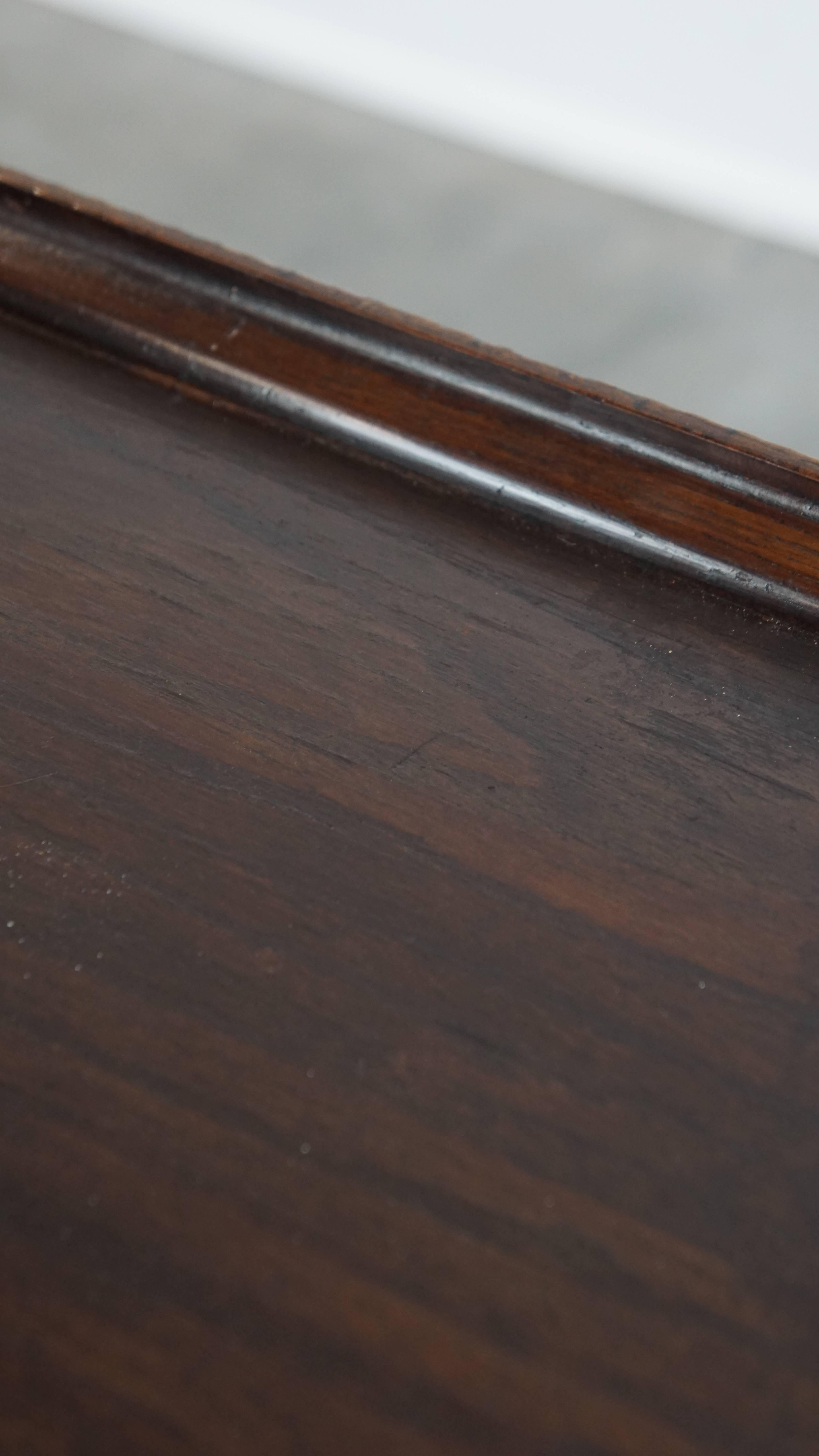 Antique English Side Table / Sideboard in Oak with 2 Drawers For Sale 7