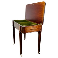 Used English Side Table with Lift Lid Storage by Elkington + Co, 19th Century