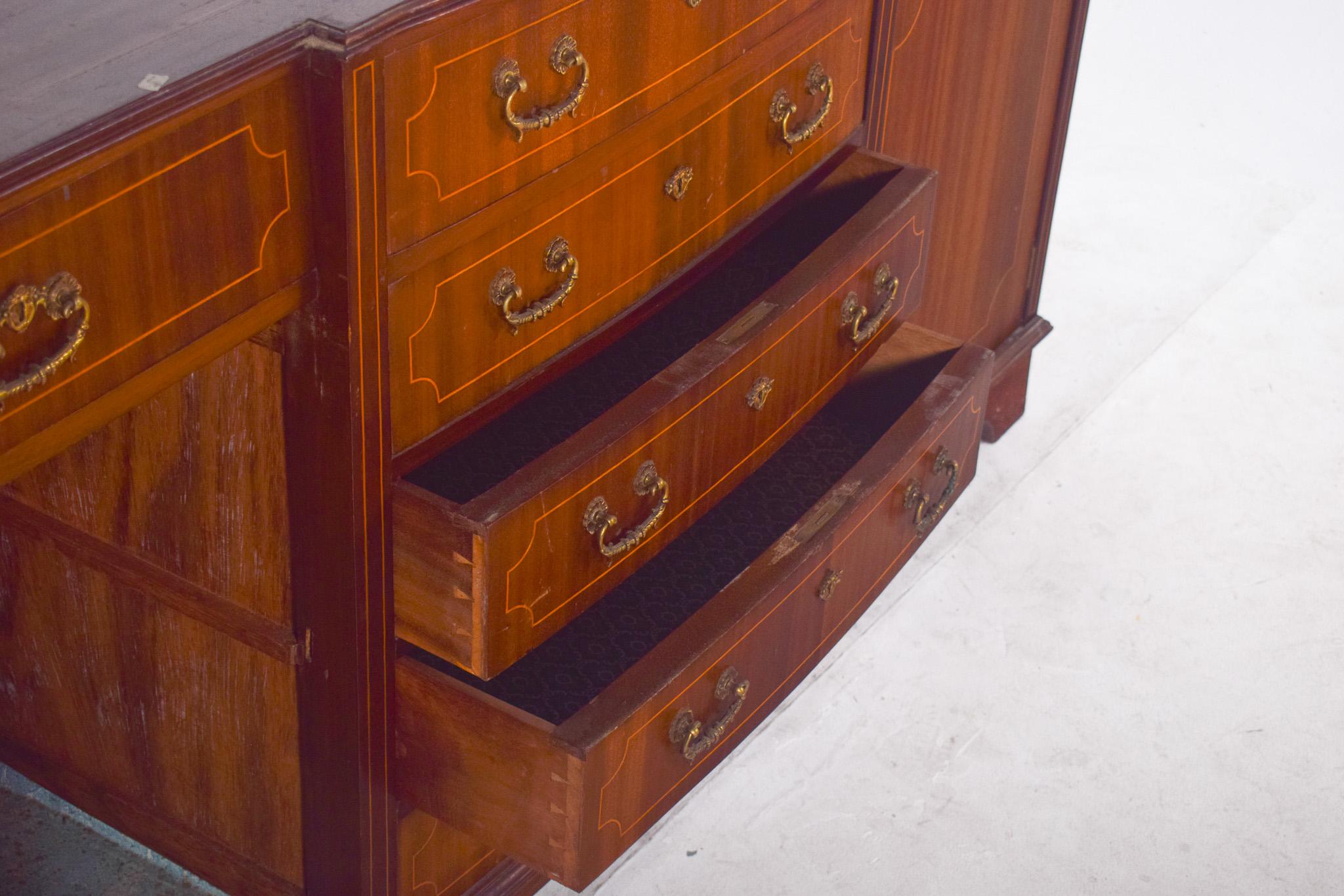 Antique English Sideboard with Marquetry Work For Sale 1
