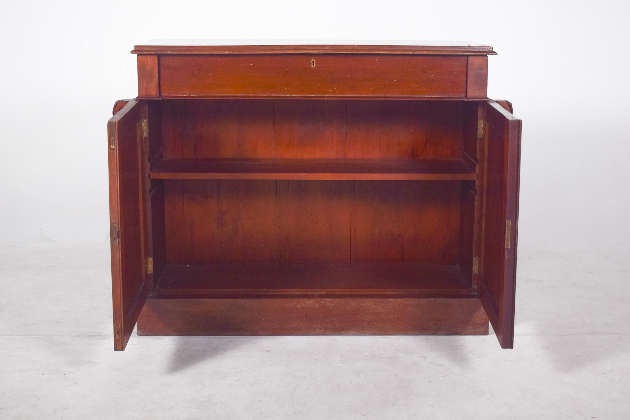 Antique English Sideboard with Two Doors For Sale 5