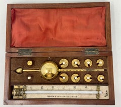 Antique English Sikes Hydrometer in Original Box by "Farrow & Jackson, London"