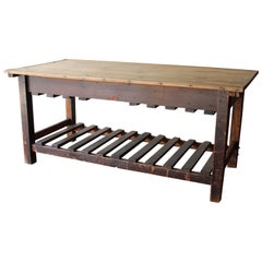 Antique English Silk Cutting Table