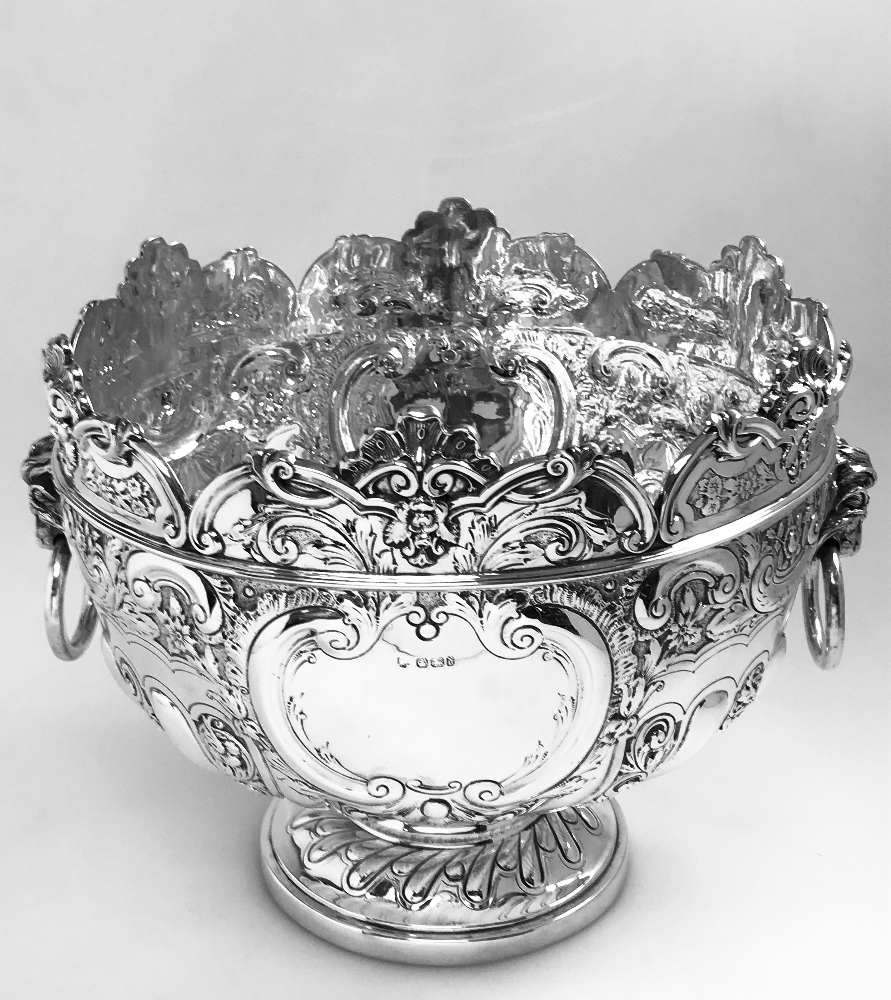 Late Victorian Antique English Silver Bowl