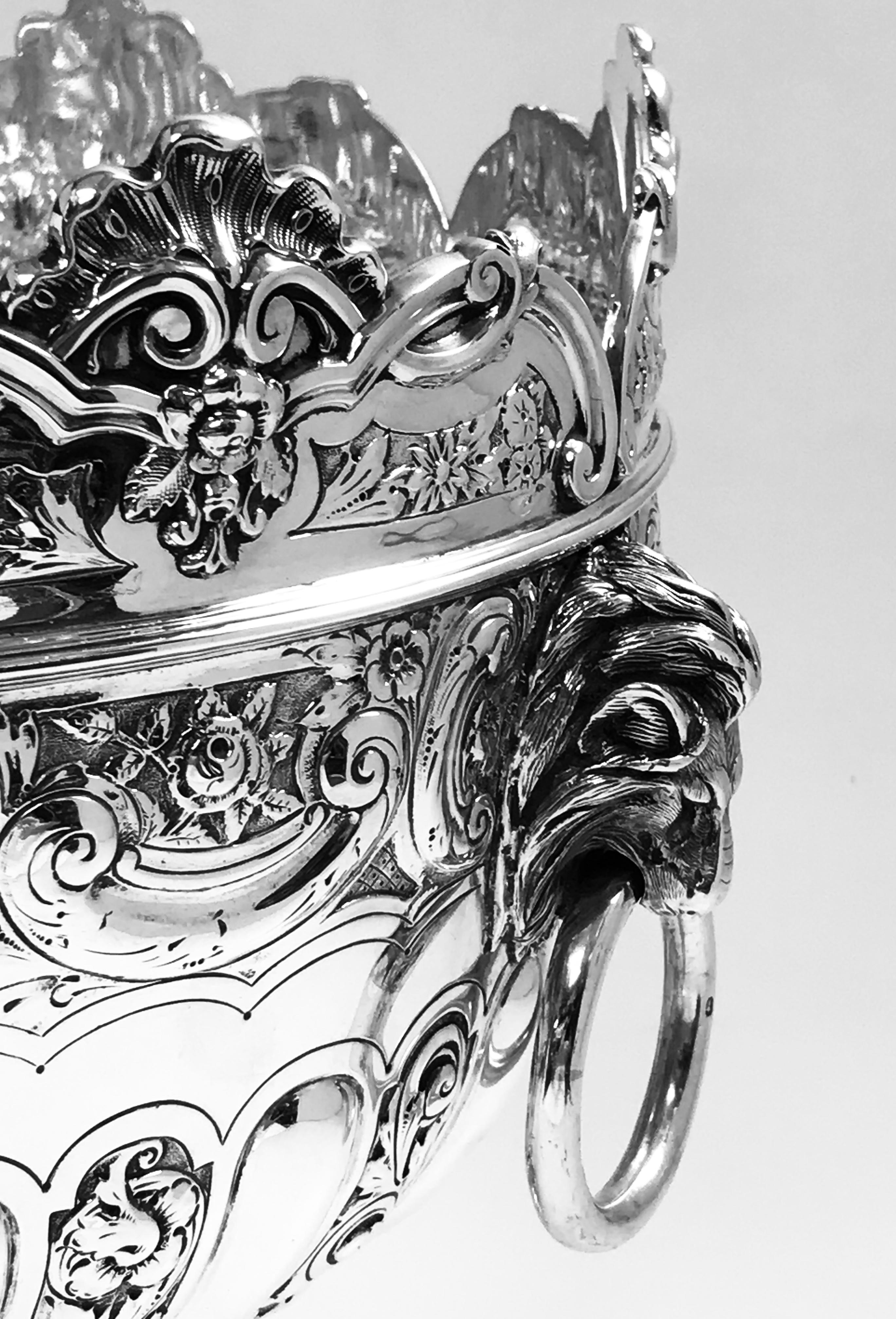 Late 19th Century Antique English Silver Bowl