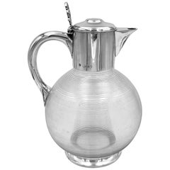 Antique English Silver Claret Jug