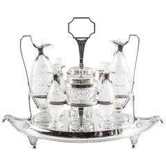 Antique English Silver Condiment Cruet Set Paul Storr, 18th Century