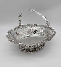 Antique English Sterling Silver George II Basket