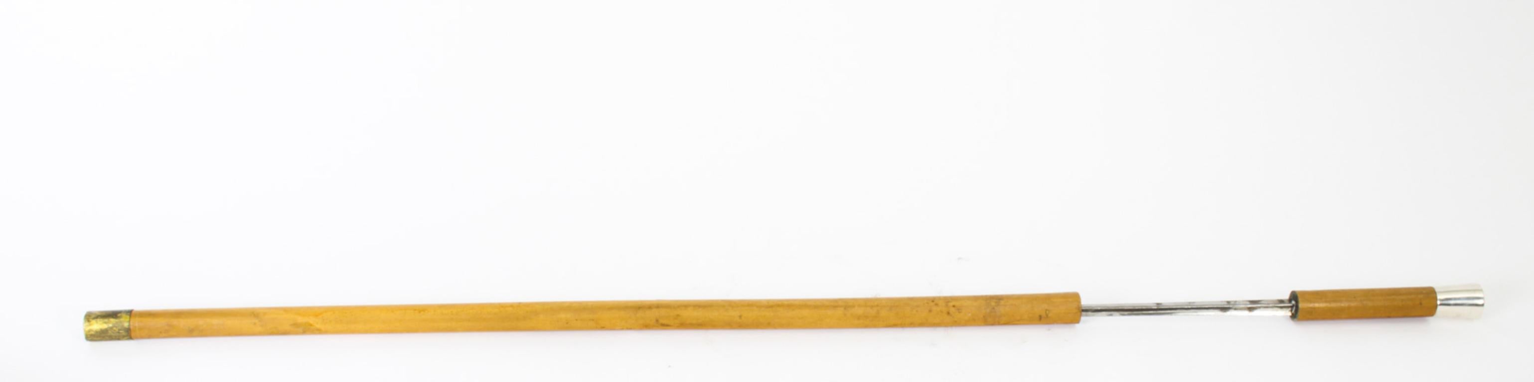 Antique English Silver & Malacca Sword / Walking Stick Cane, London, 1888 11