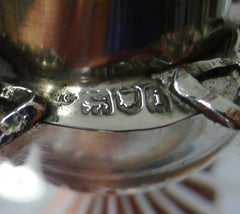 Antique English Silver Mounted Inkwell by William Comyns, 1908