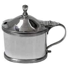 Antique English Silver Mustard Pot Birmingham 1923 John Grinsell