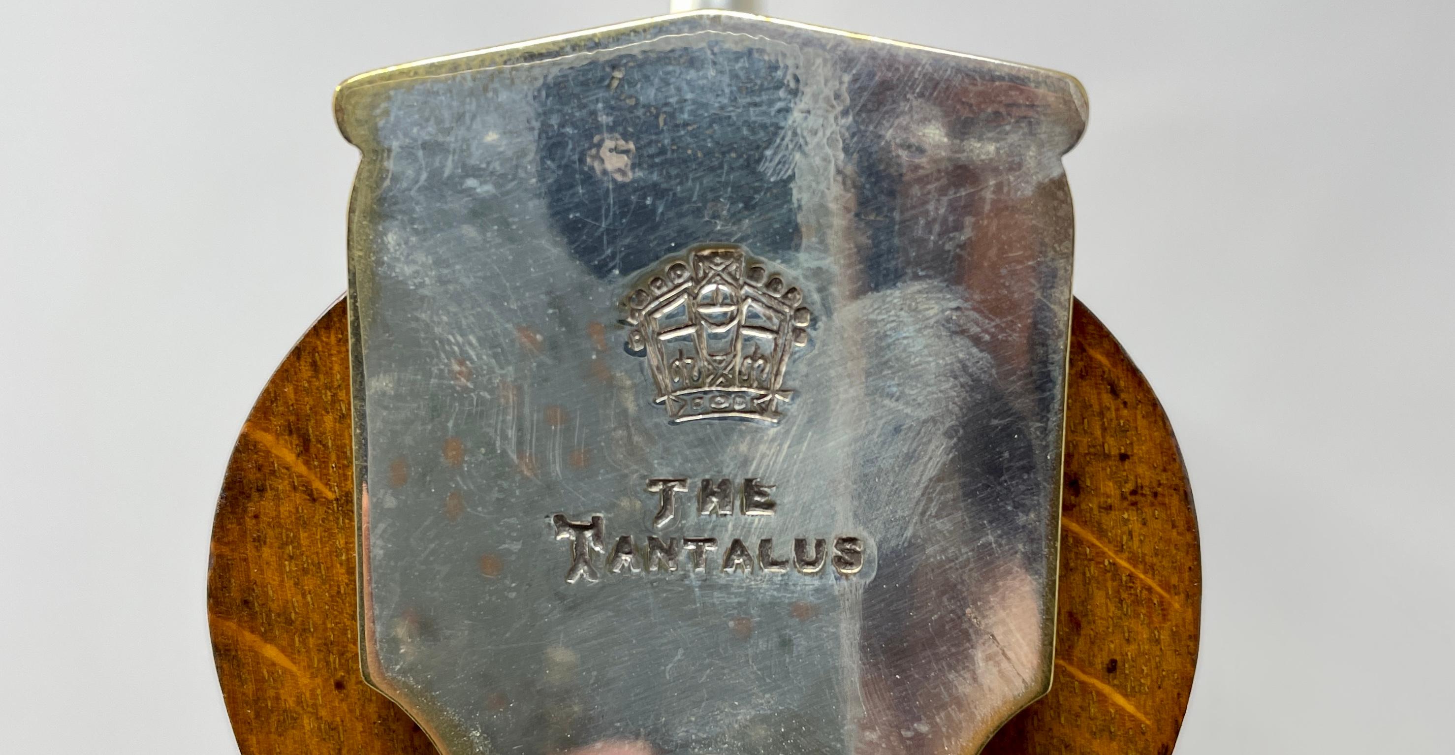 19th Century Antique English Silver Plate & Cut Crystal Tantalus Smoker's Box, Circa 1880