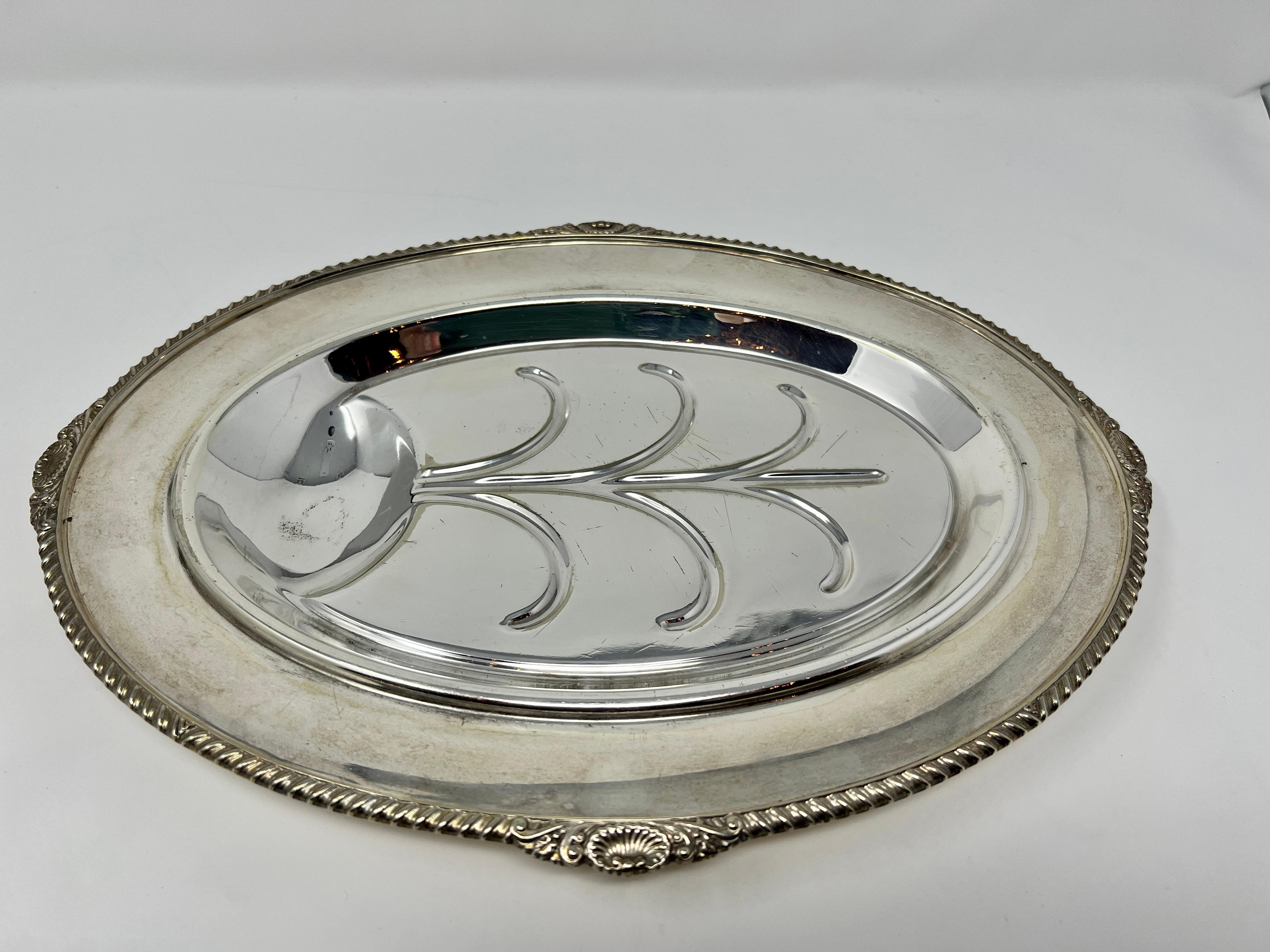 19th Century Antique English Silver Plate Entree Dish For Sale