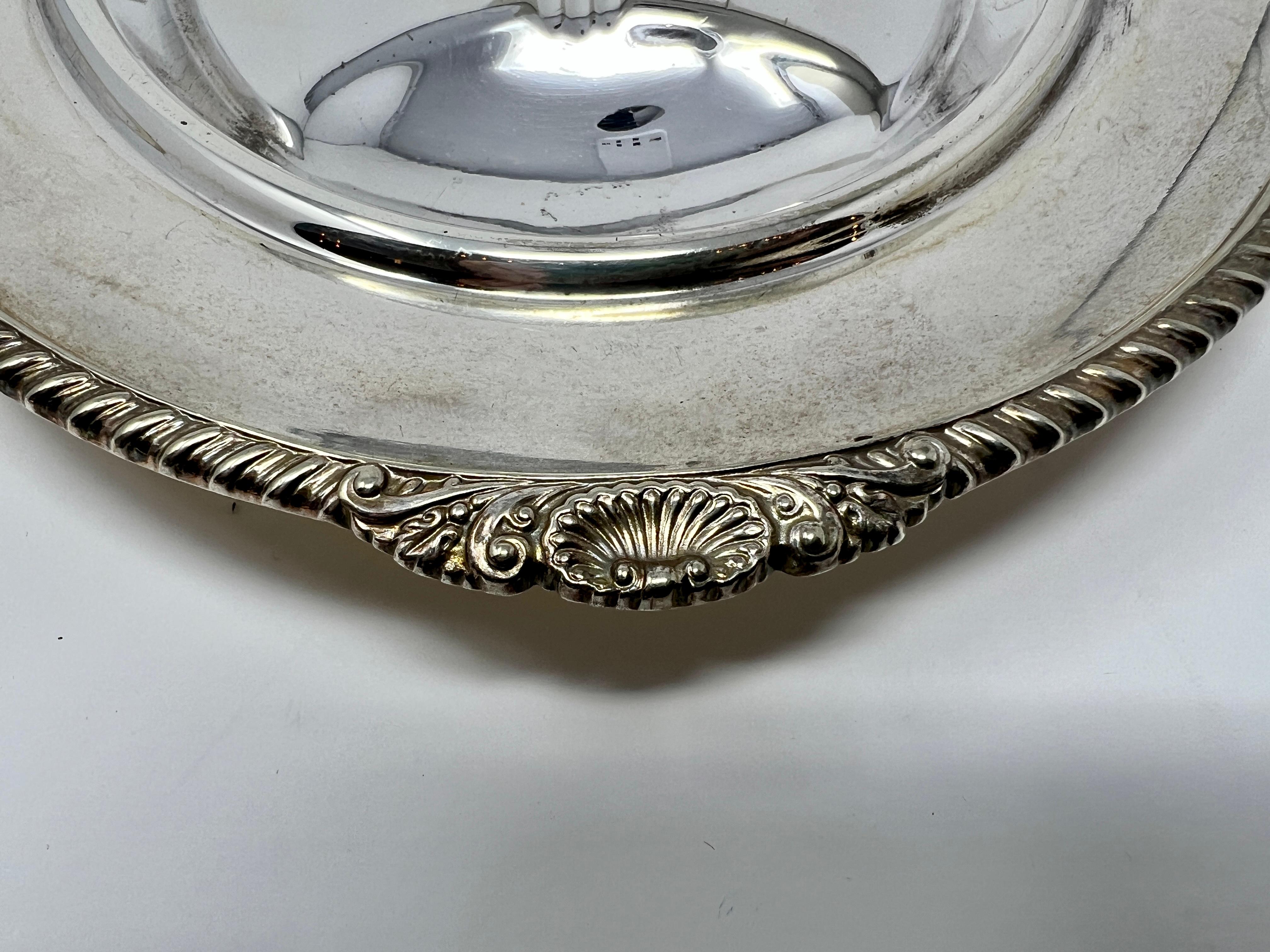 Antique English Silver Plate Entree Dish For Sale 2