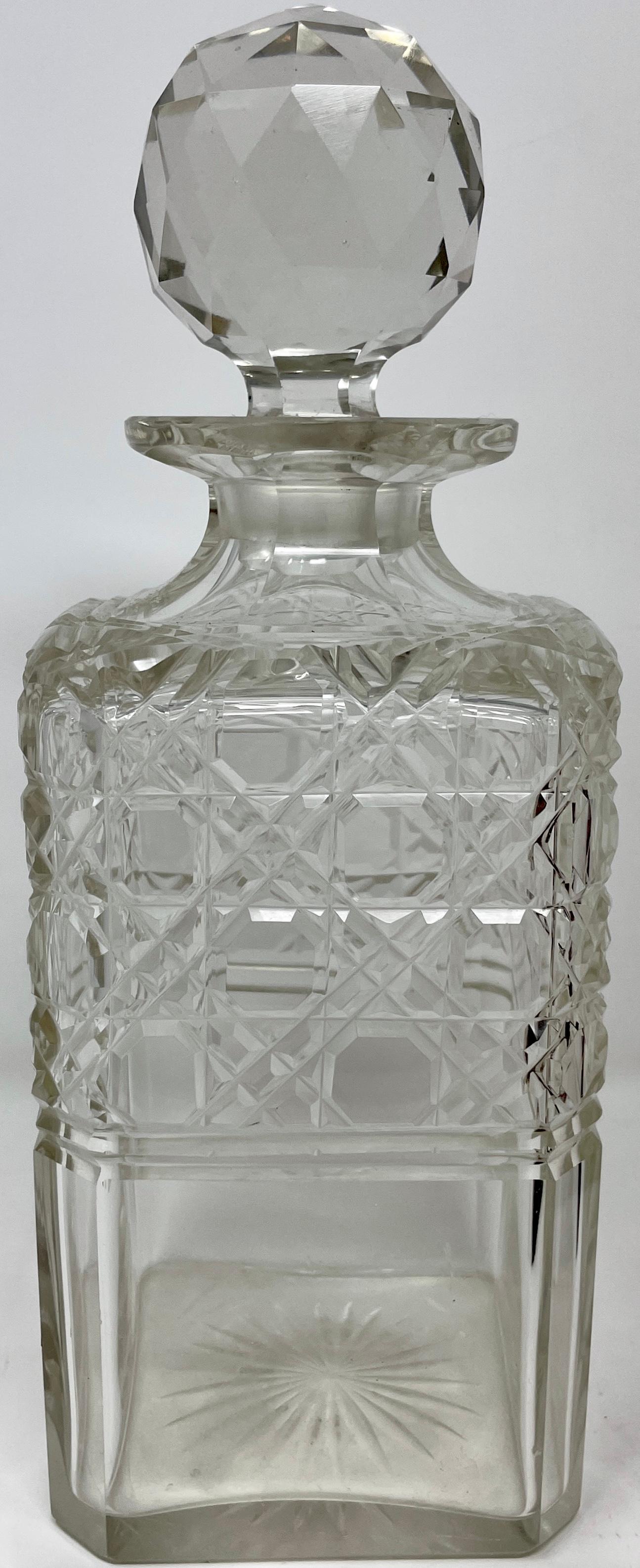Antique English Silver-Plate, Golden Oak & Cut Crystal Tantalus, Circa 1890. 2
