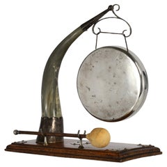 Antique English Silver Plate Gong