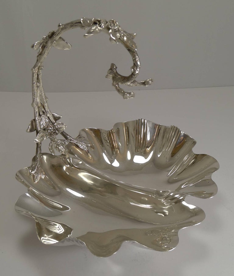 Antique English Silver Plate Grape Stand, circa 1900 at 1stDibs