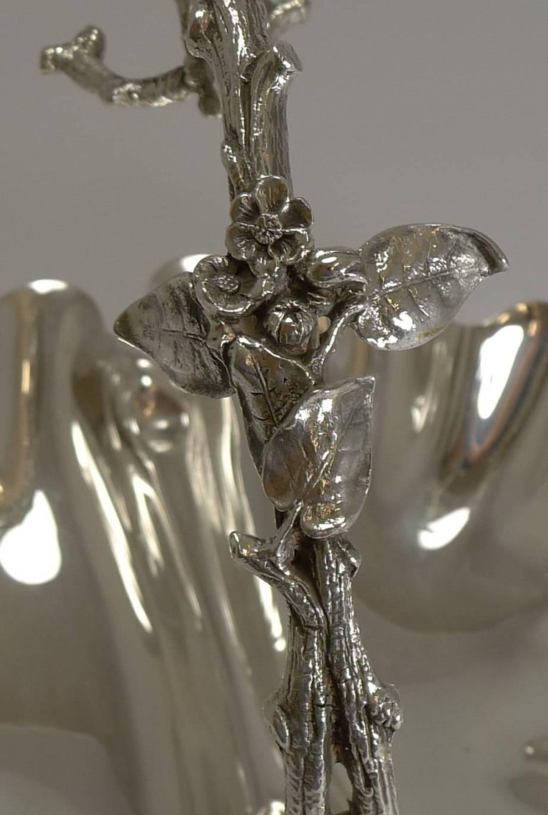 Antique English Silver Plate Grape Stand, circa 1900 at 1stDibs