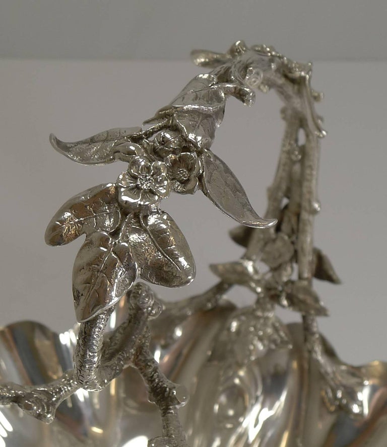 Antique English Silver Plate Grape Stand, circa 1900 at 1stDibs