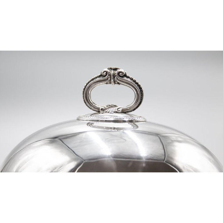Antique English Silver Plate Meat Dome For Sale at 1stDibs