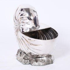 Antique English Silver Plate Nautilus Spoon Warmer or Sculpture