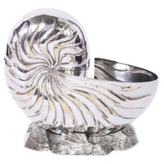 Used English Silver Plate Nautilus Spoon Warmer or Sculpture