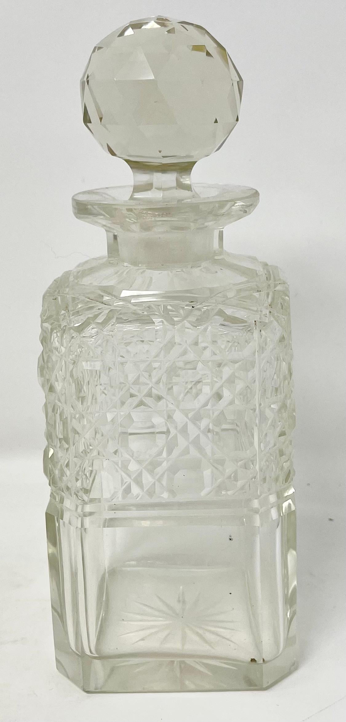 Antique English Silver-Plate, Oak & Cut Crystal Tantalus Games Box, Circa 1890. For Sale 7