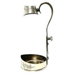 Antiguo Porta Botellas de Vino Inglés Plateado