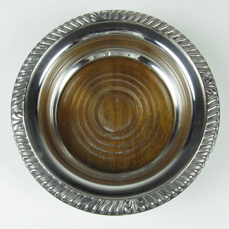 Antique English Silver Plate Wine Coaster For Sale at 1stDibs