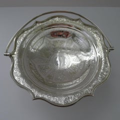 Antique English Silver Plated Basket by Briddon Brothers c.1880