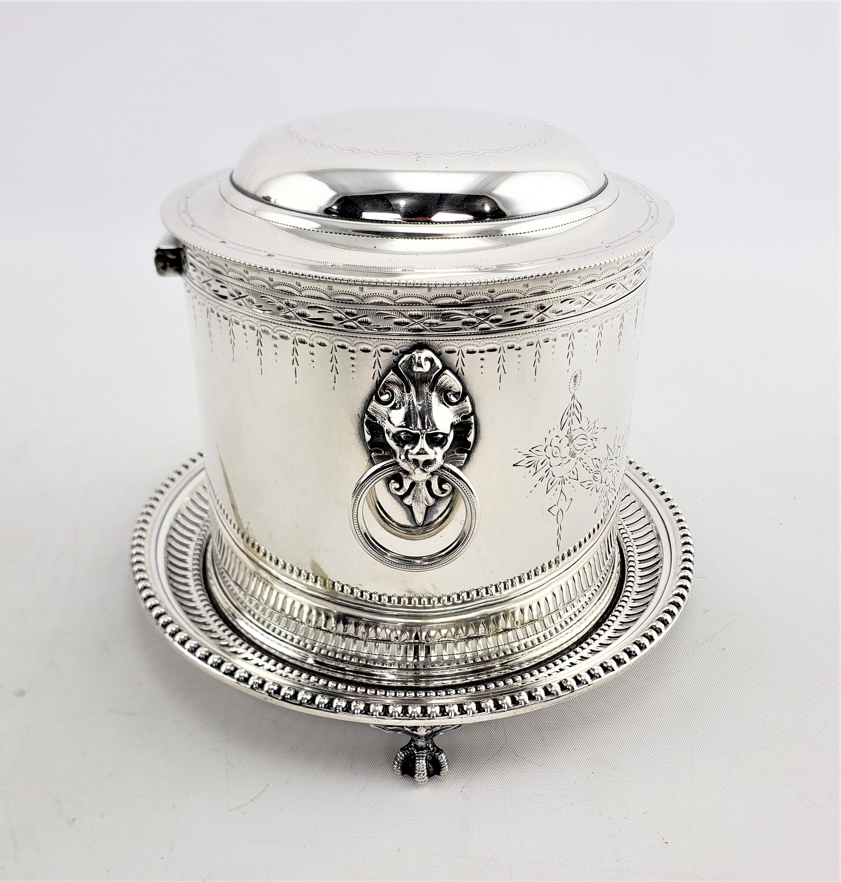 antique silver biscuit barrel