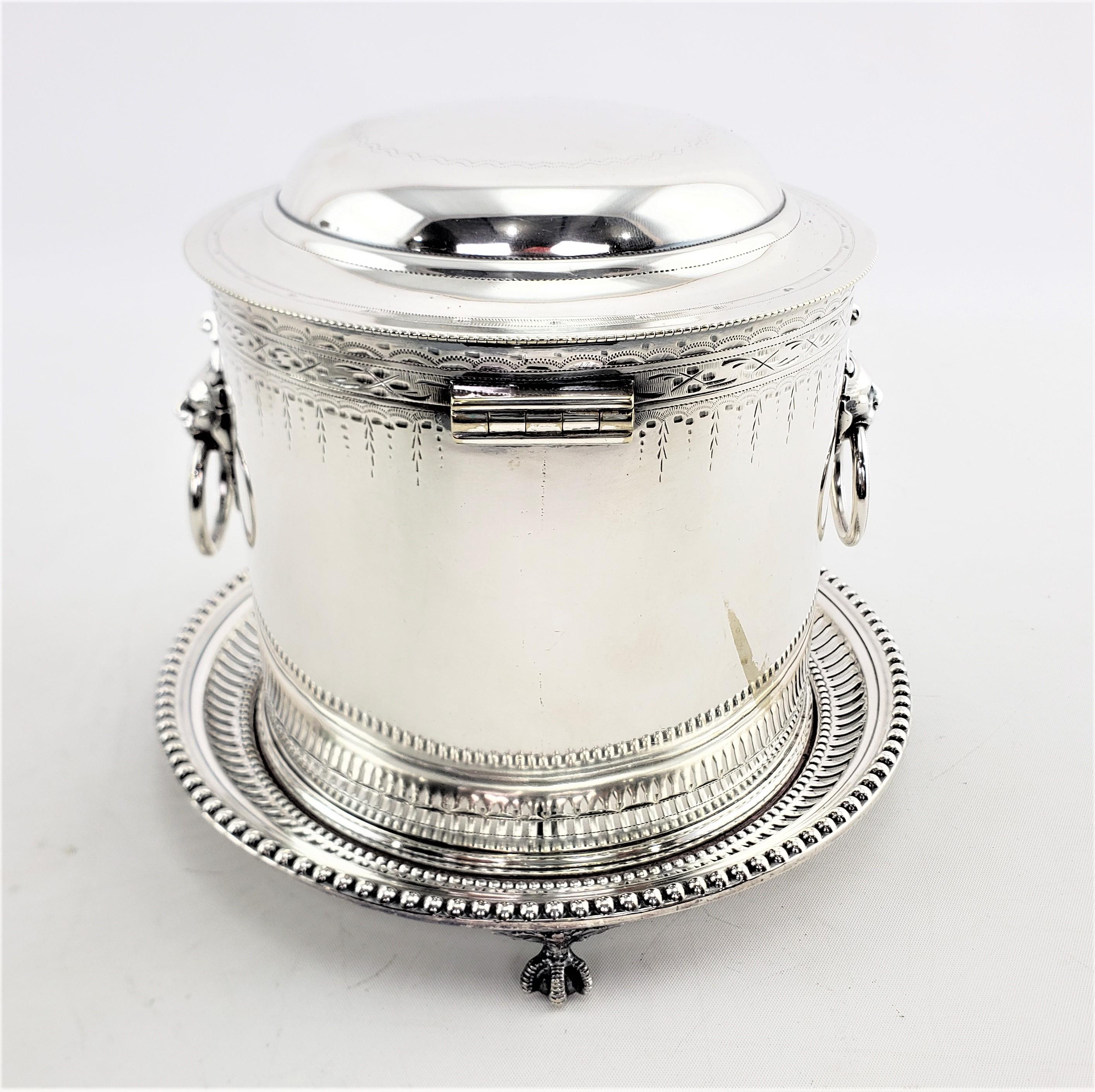silver biscuit tin