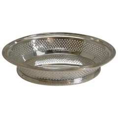 Antique English Silver Plated Bread Basket by Atkin Brothers, Reg. 1873
