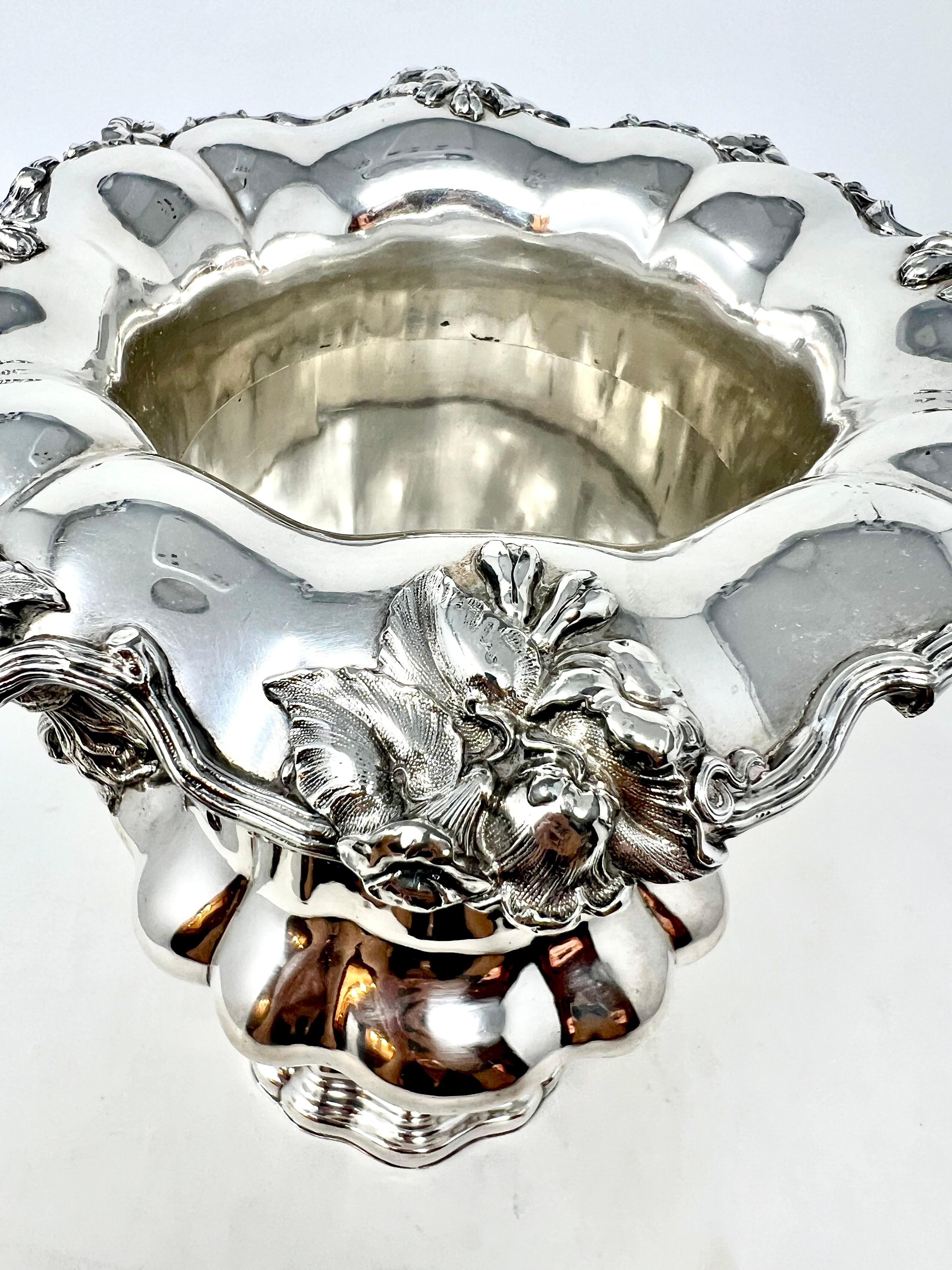 19th Century Antique English Silver Plated Champagne Bucket, Circa 1890-1900. For Sale