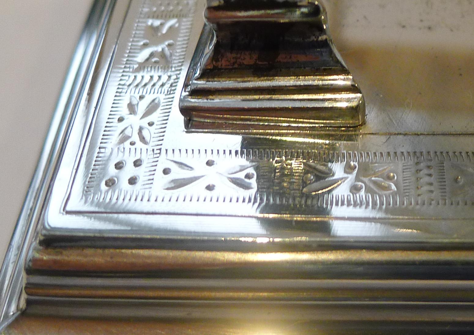 Victorian Antique English Silver Plated Cruet Set c.1880 For Sale