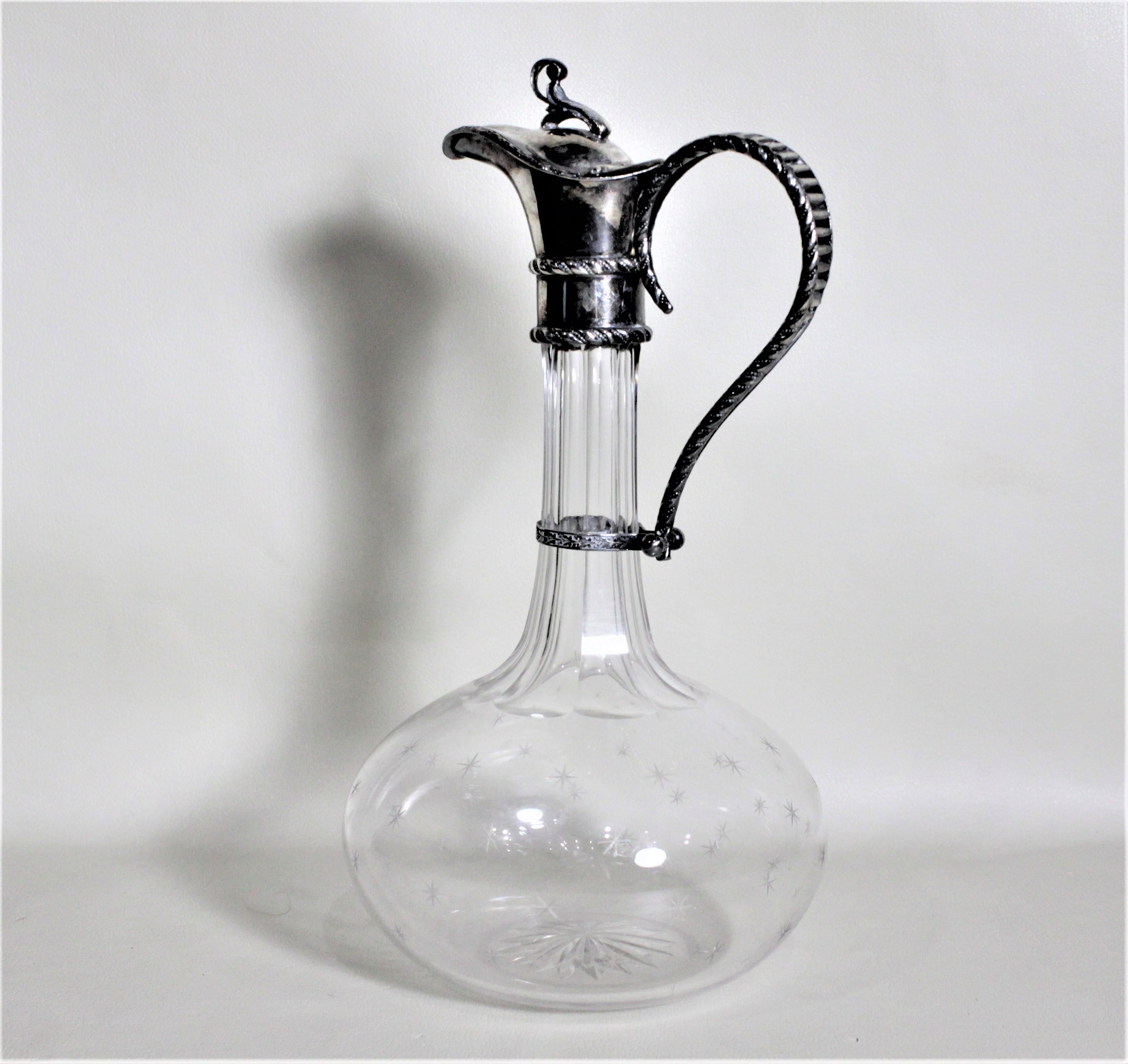glass and silver decanter