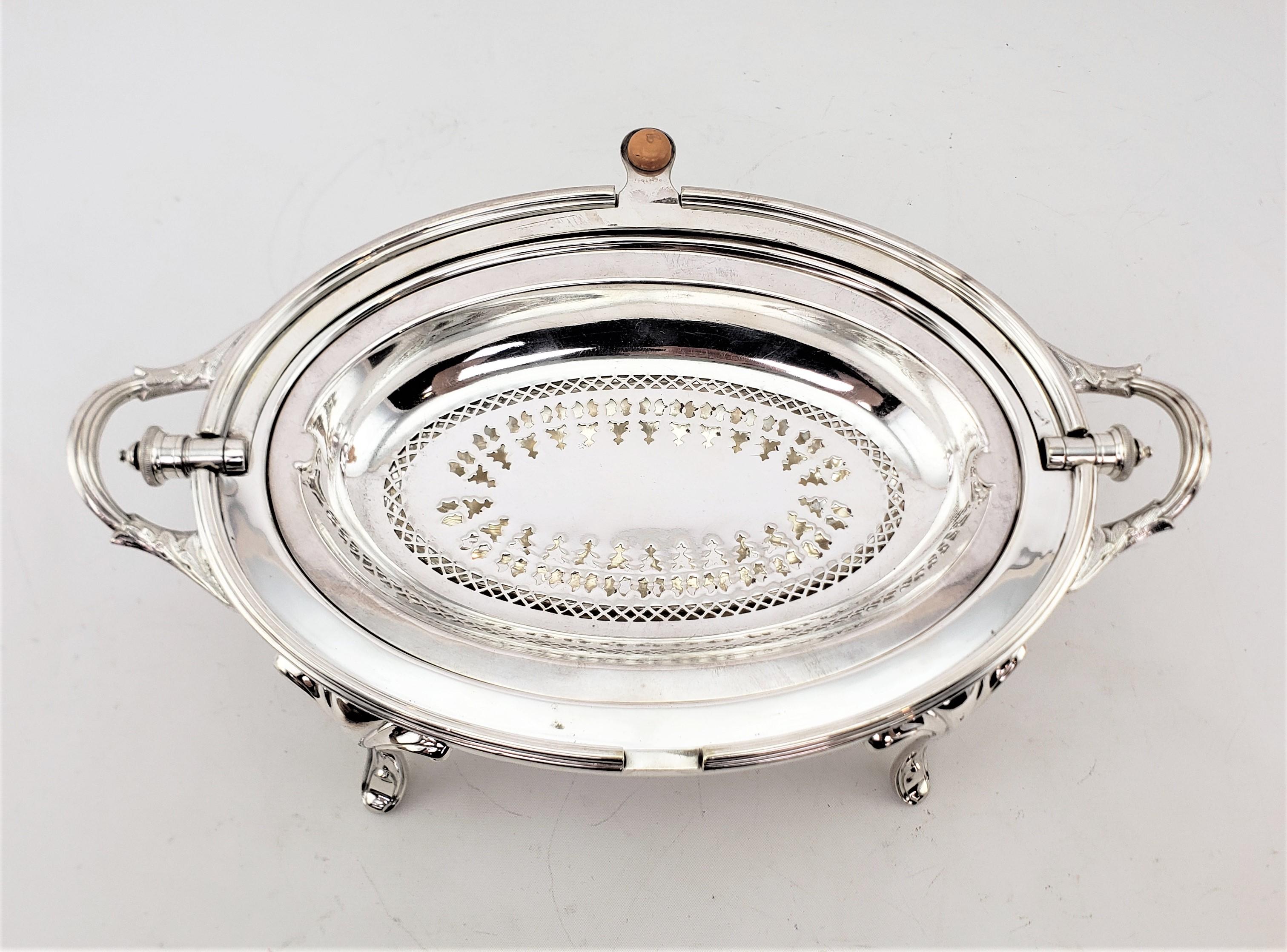 Antique English Silver Plated Domed Breakfast Warmer or Server 4