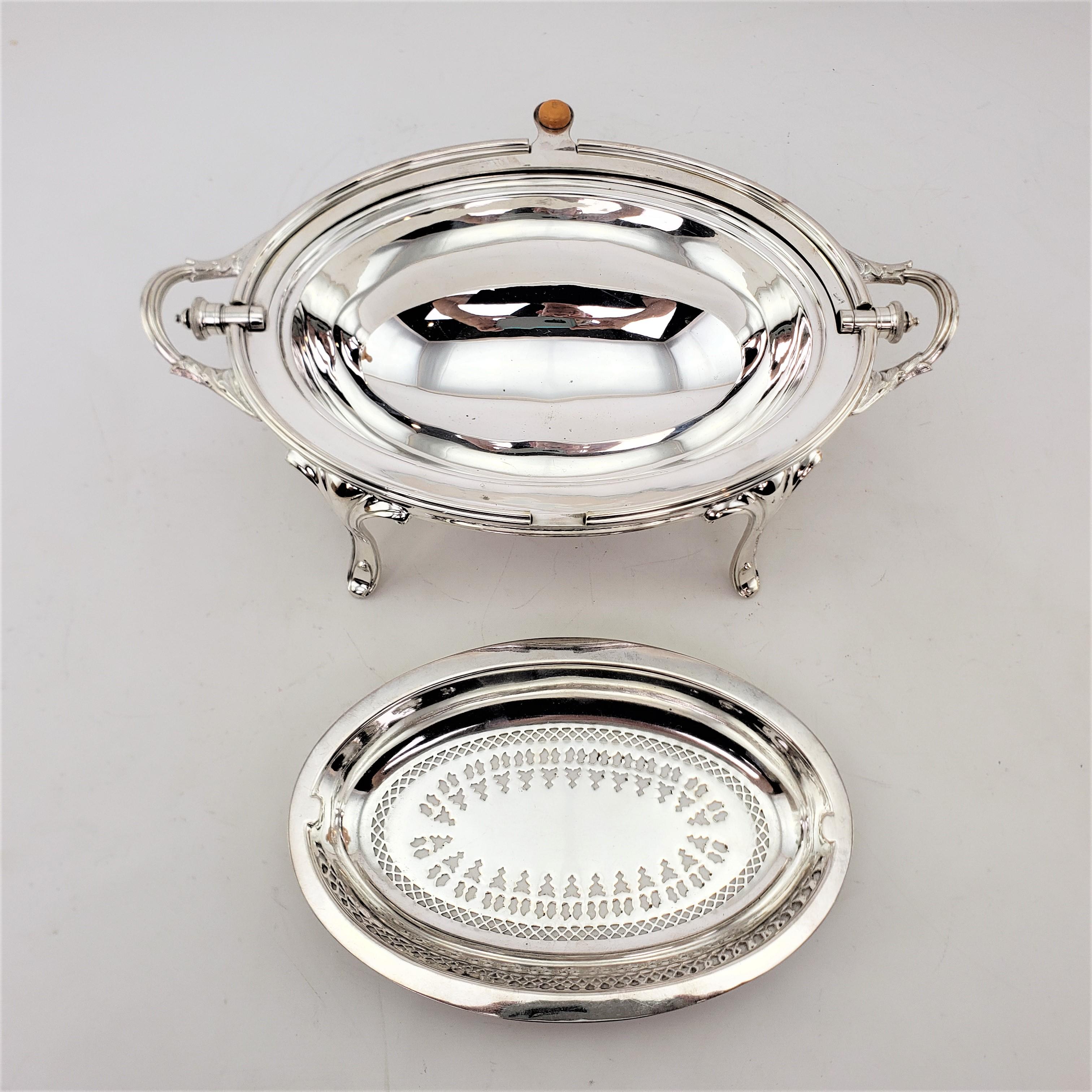 Antique English Silver Plated Domed Breakfast Warmer or Server 5