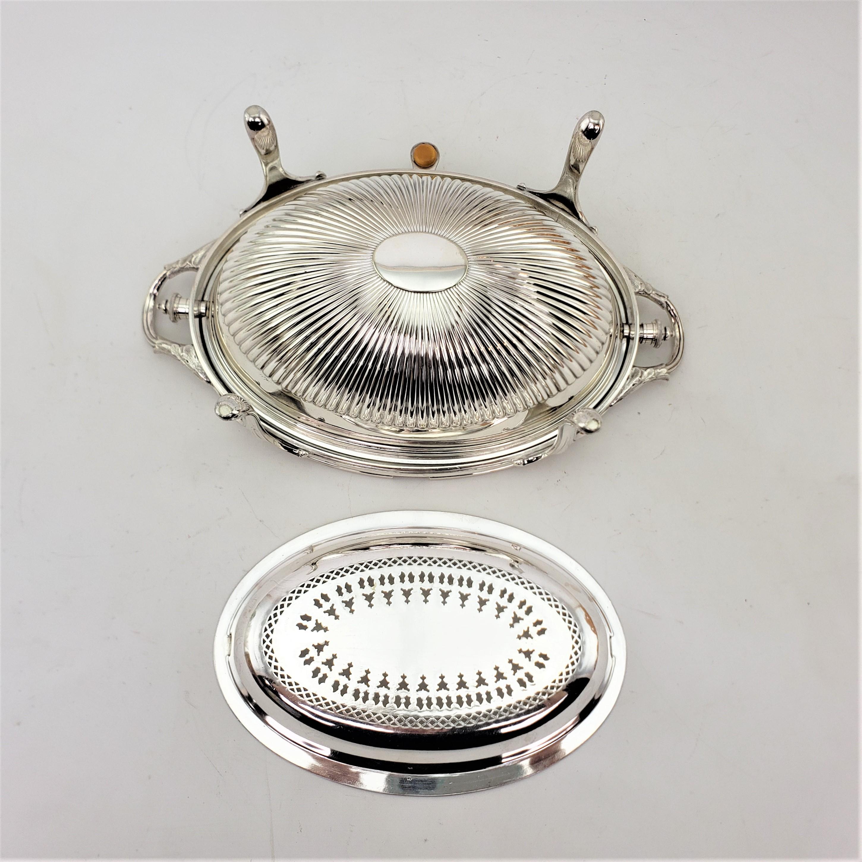 Antique English Silver Plated Domed Breakfast Warmer or Server 6