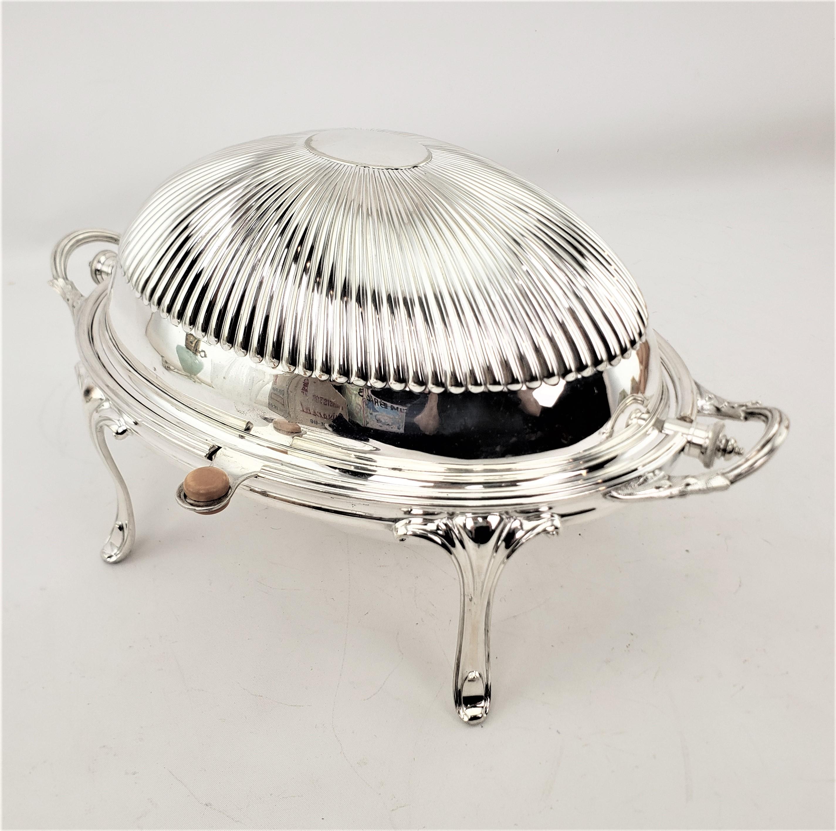 Antique English Silver Plated Domed Breakfast Warmer or Server 10