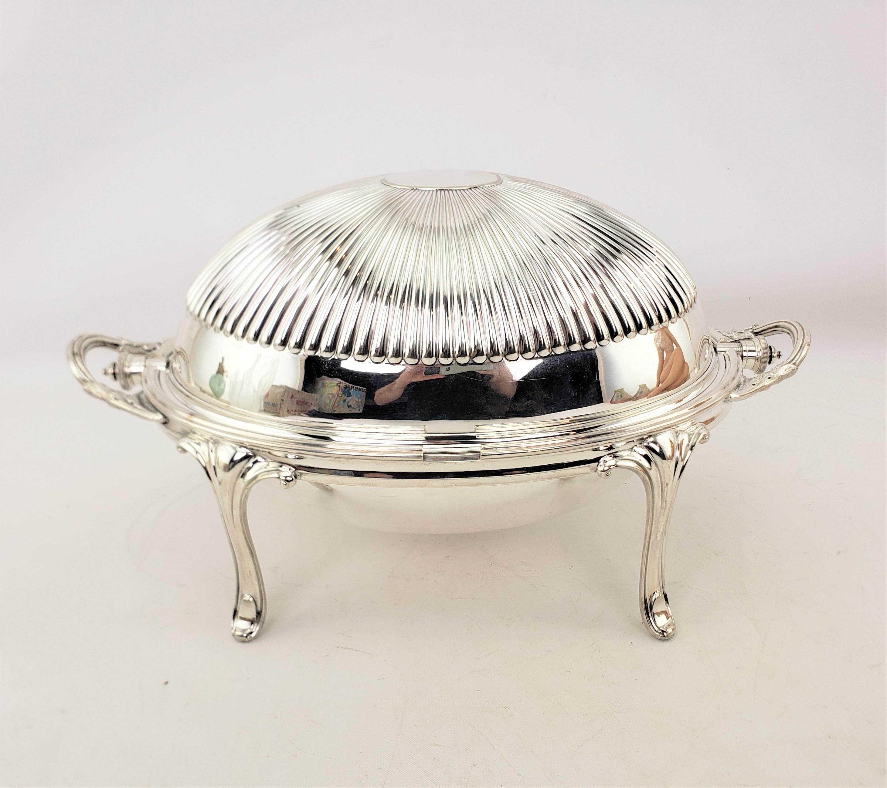 20th Century Antique English Silver Plated Domed Breakfast Warmer or Server
