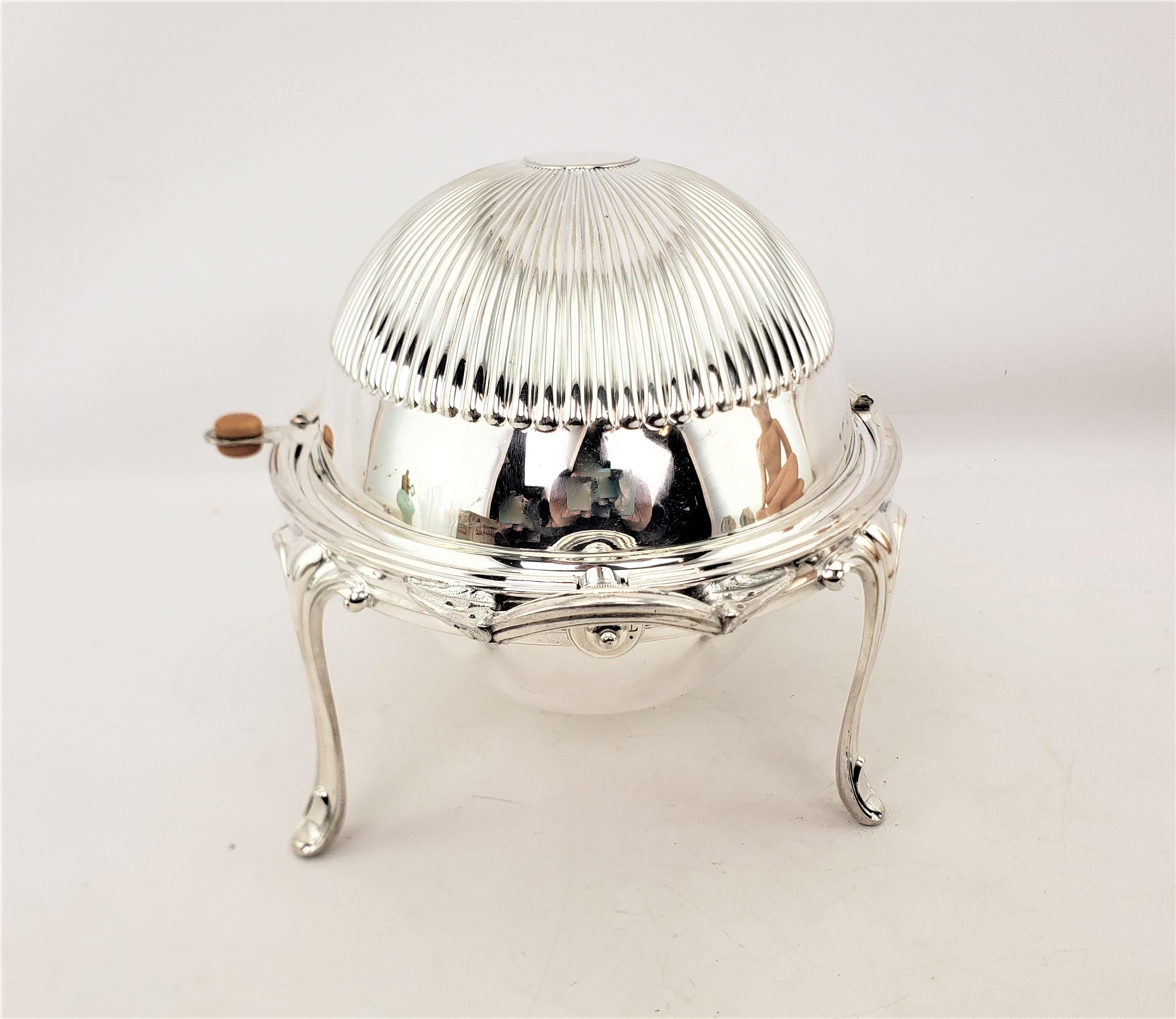 Antique English Silver Plated Domed Breakfast Warmer or Server 1