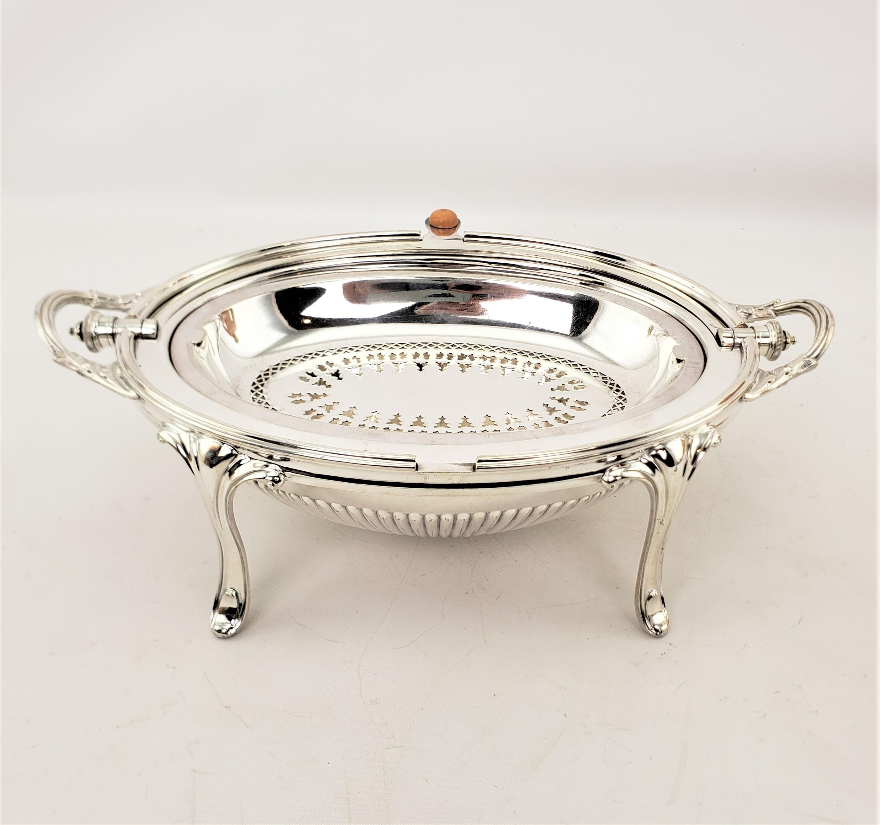 Antique English Silver Plated Domed Breakfast Warmer or Server 3