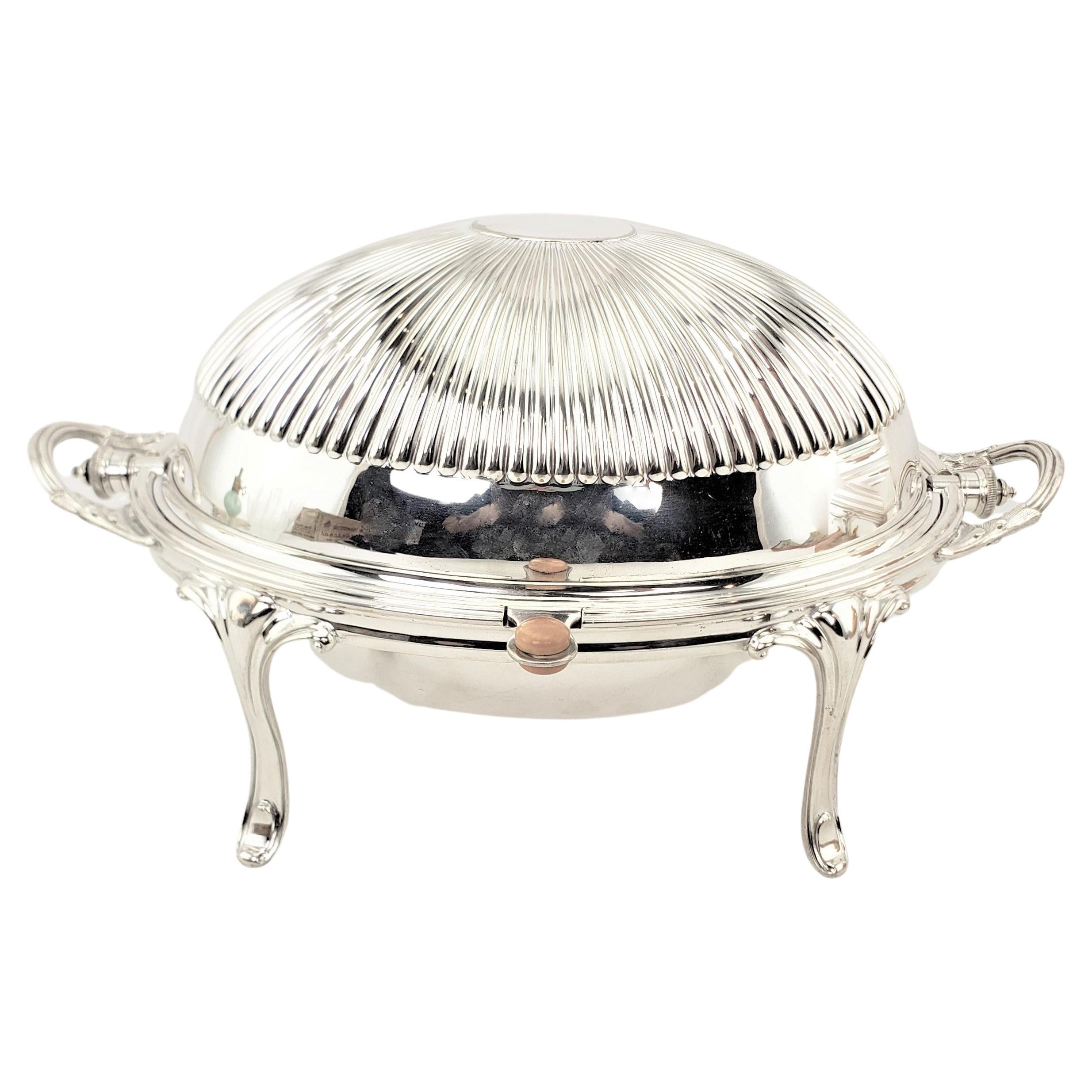 Antique English Silver Plated Domed Breakfast Warmer or Server