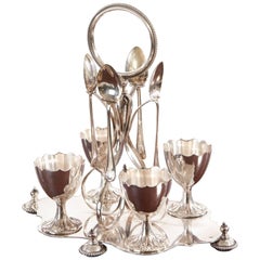 Antique English Silver Plated Egg Cruet