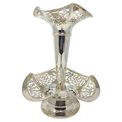 Antique English Silver Plated Epergne, Circa 1880-1890