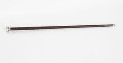 Antique English Silver Plated Handle Novelty Walking Stick Cane 19th Century